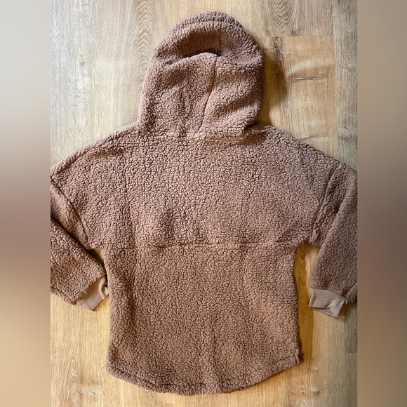 NWT Victoria’s Secret PINK Varsity Sherpa Half Zip Pullover Hoodie - Picture 9 of 9